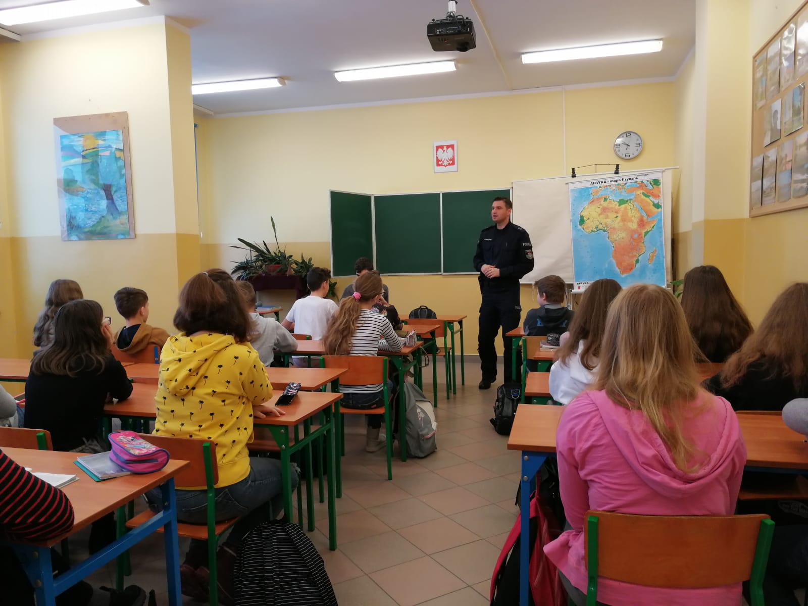 Spotkanie policjantów z dziećmi z powiatu ostródzkiego