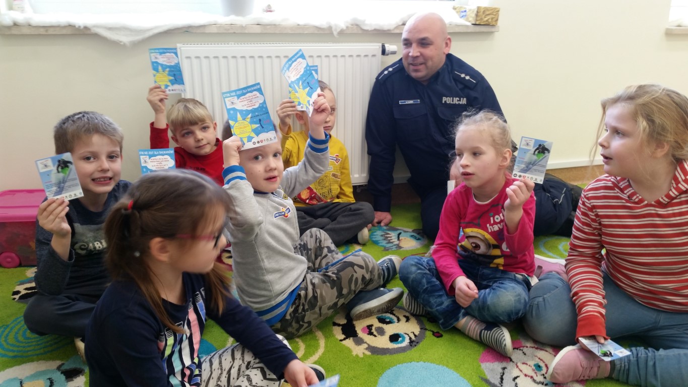 Spotkanie policjantów z dziećmi z powiatu nidzickiego
