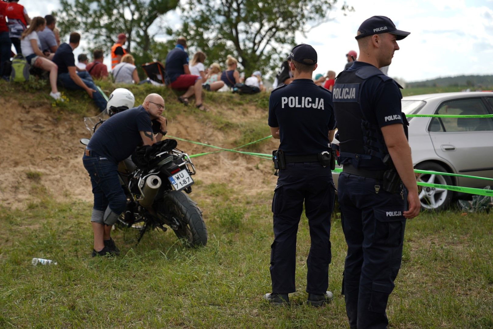 Policjanci zabezpieczają 76 Rajd Polski