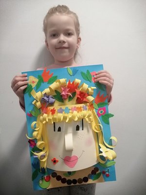 Natalka stworzyła portret Pani Wiosny