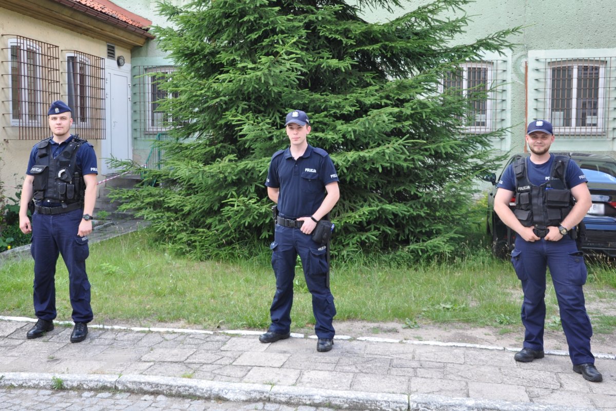 Policjanci w Olecku