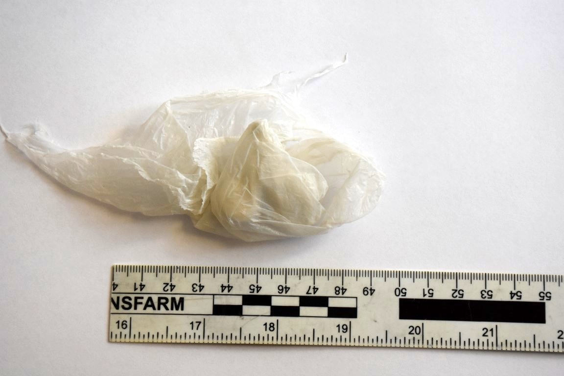 Narkotyki zabezpieczone przy 21-latku. Biały proszek w woreczku foliowym